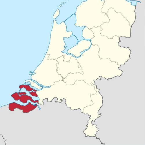 Kaart Zeeland