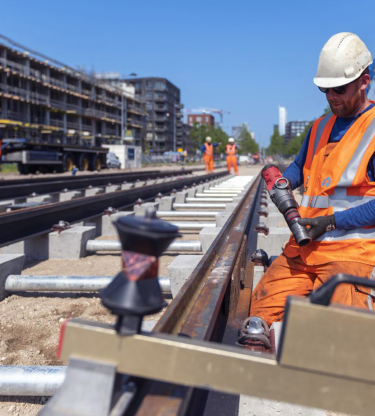 Werken aan trambaan